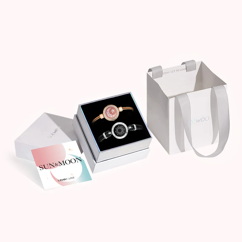 Sun&amp;Moon slimme armbanden met slangenketting en gevlochten band
