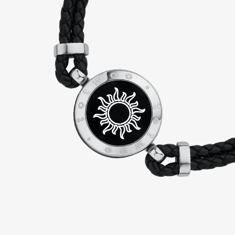 Sun&amp;Moon slimme armbanden met slangenketting en gevlochten band